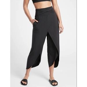 ATHLETA WOMEN'S L BLACK SOFT LOUNGE ELASTIC WAIST YOGA RELEASE PANT BOHO COASTAL